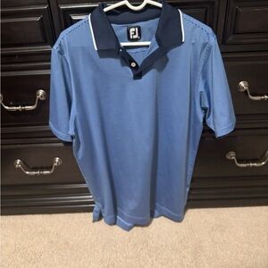FootJoy Navy Striped Polo Shirt